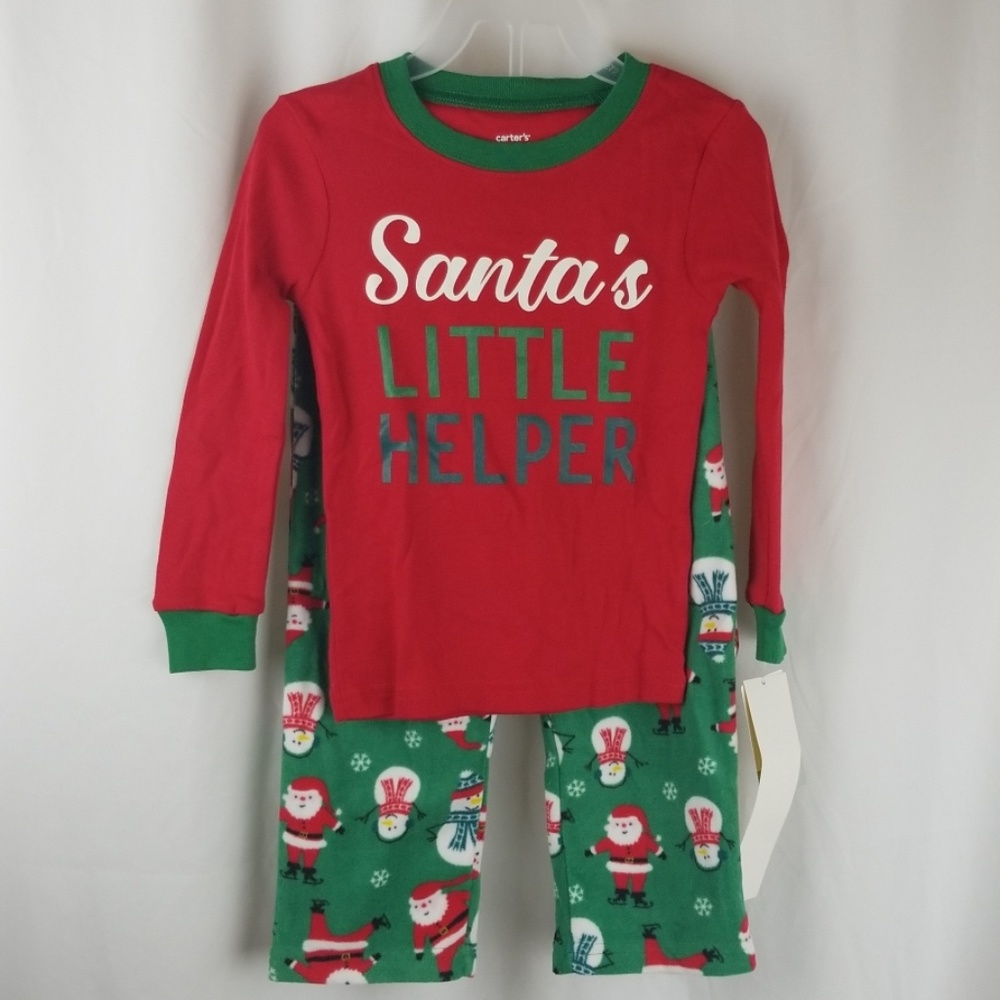 Santa’s Little Helper Christmas Pajamas Boys 3T
